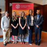 Prof. Tim DeVoogd com as palestrantes e o Prof. Diogo Magalhães.